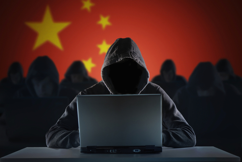 Hackers in Front of the Chinese Flag