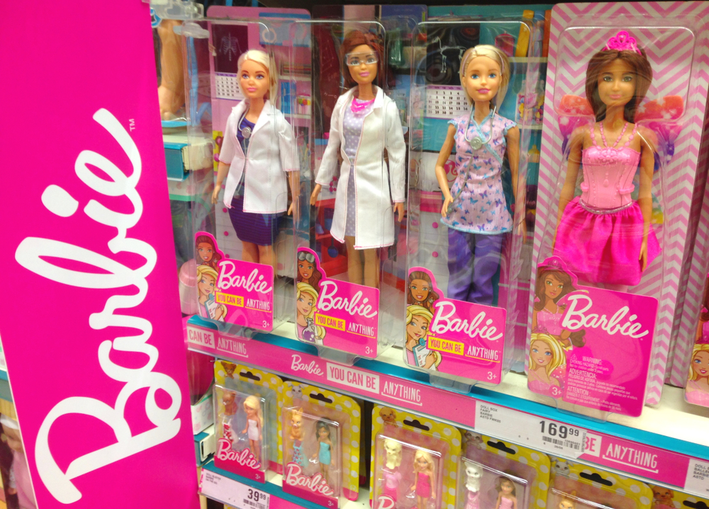 A Shelf of Barbie Dolls