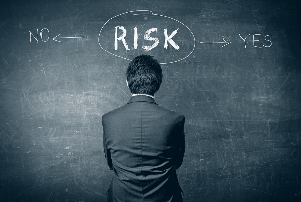 Image of a man thinking about risk