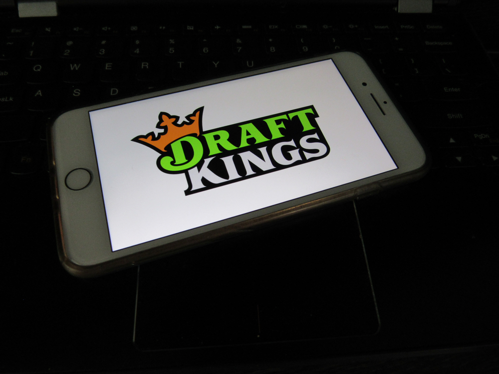 Image of the DraftKings Logo on a smartphone