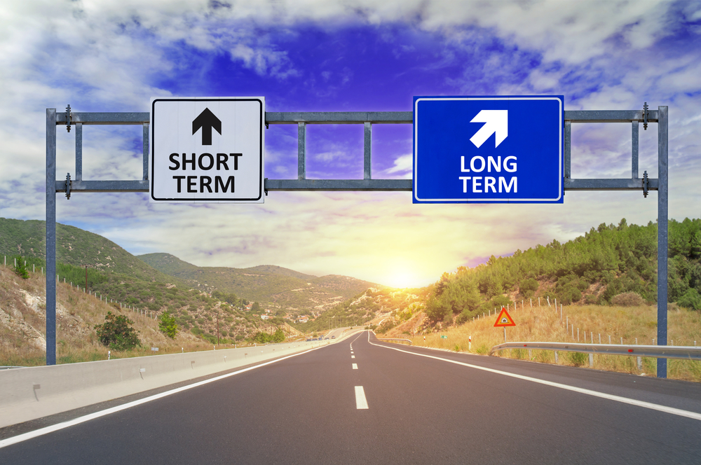 Image of road signs with the labels 'Short Term' and 'Long Term'