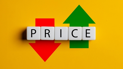 Words Price with Arrow going up and down